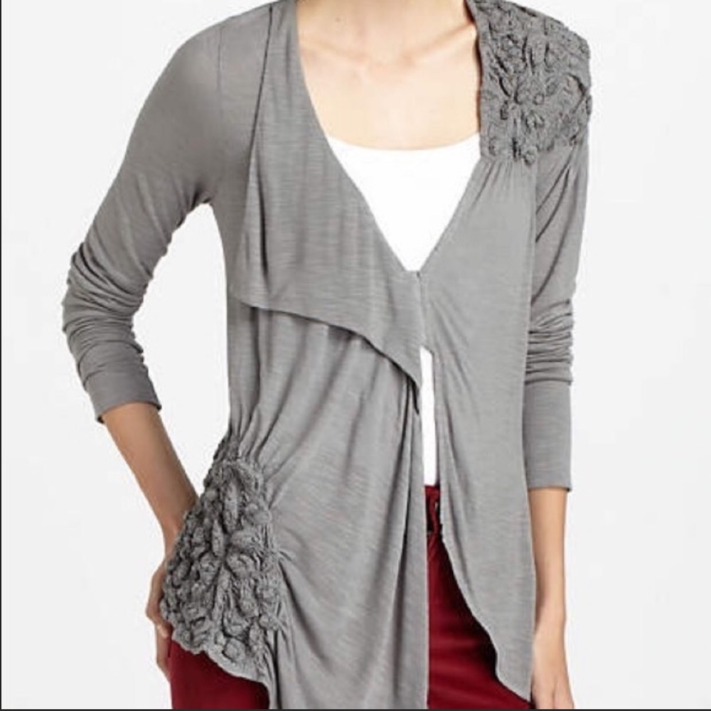 Anthropologie Ric Rac grey cardigan, size S